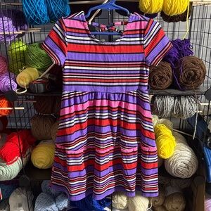 Vibrant Striped Kids Dress